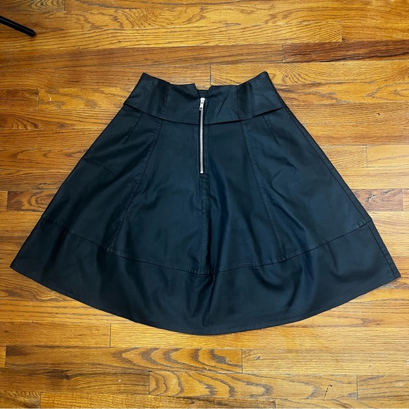 Lurdes Bergada Womens black zipper skirt cotton blend goth flare size small - Picture 4 of 9